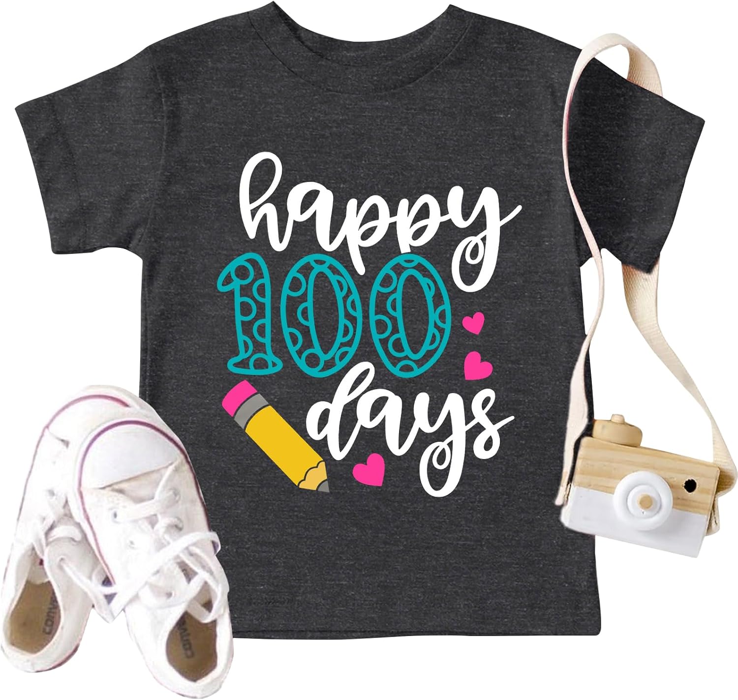 100 Days of School Shirt for Kids: Toddler Boys Girls Back to School T-Shirt Kindergarten Happy Gifts Tops - Image 4