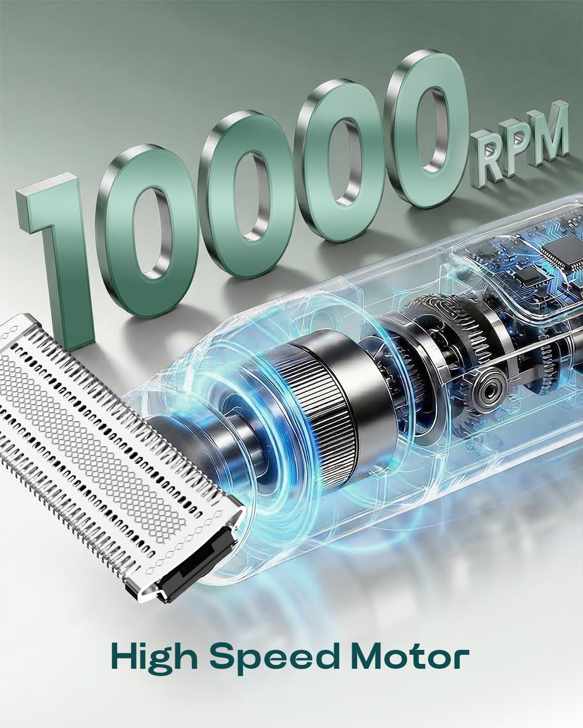 Prettywill Body Hair Trimmer for Men, All-in-One Grooming Kit with Innovative Perforated Dual-Sided Blade, Detachable Magnetic Head, Suitable for face and Body, IPX7 Waterproof, LED Display