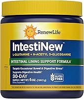 Vista 1 de Renew Life IntestiNew Intestinal Lining Support Formula, Powder Supplement Supports Digestive Health, L-Glutamine, Dairy, Soy and gluten-free, 5.7