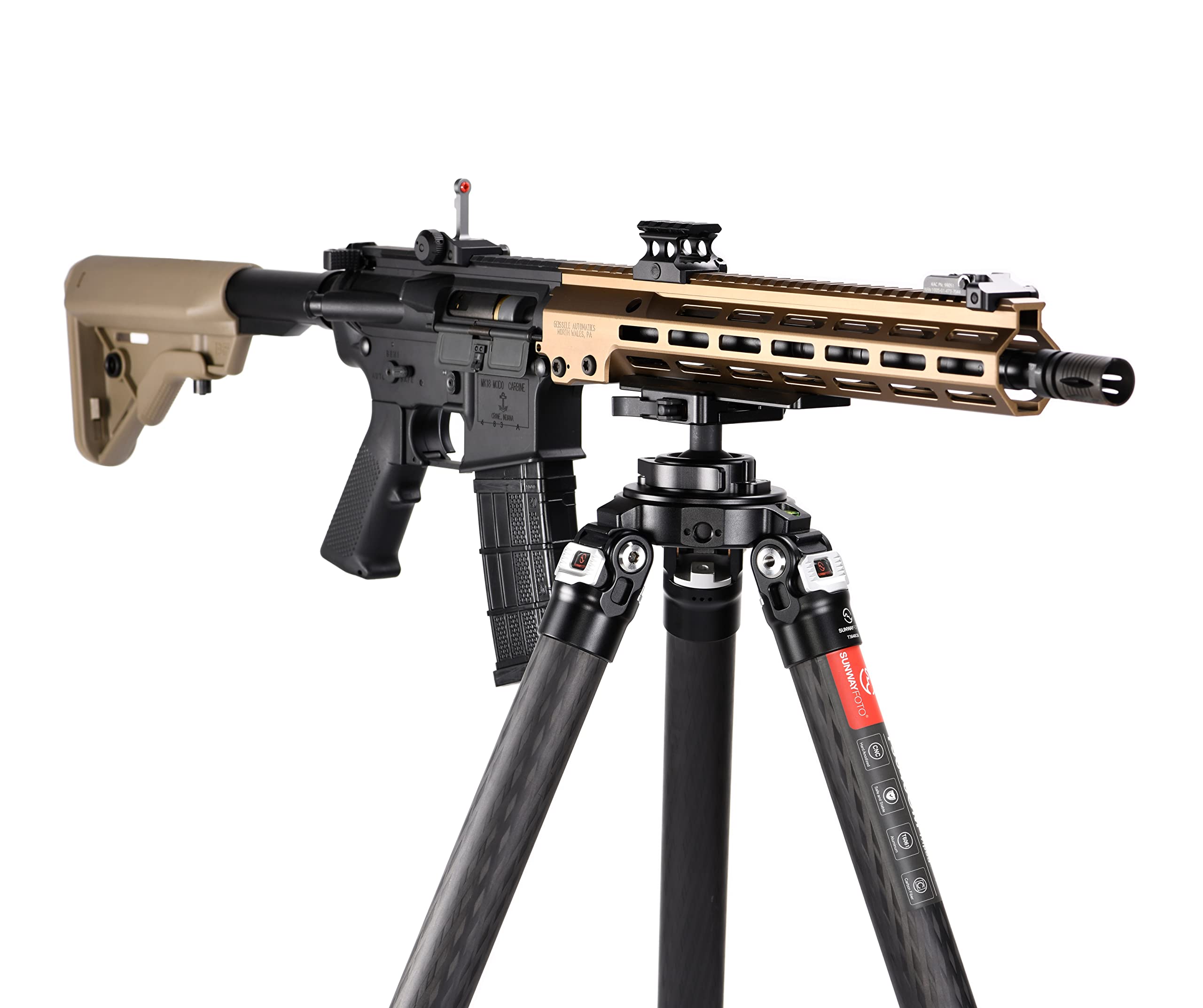 SunwayFoto Testa a sfera invertita a basso profilo IB-40 con morsetto SDC-50 Duo-Lever
