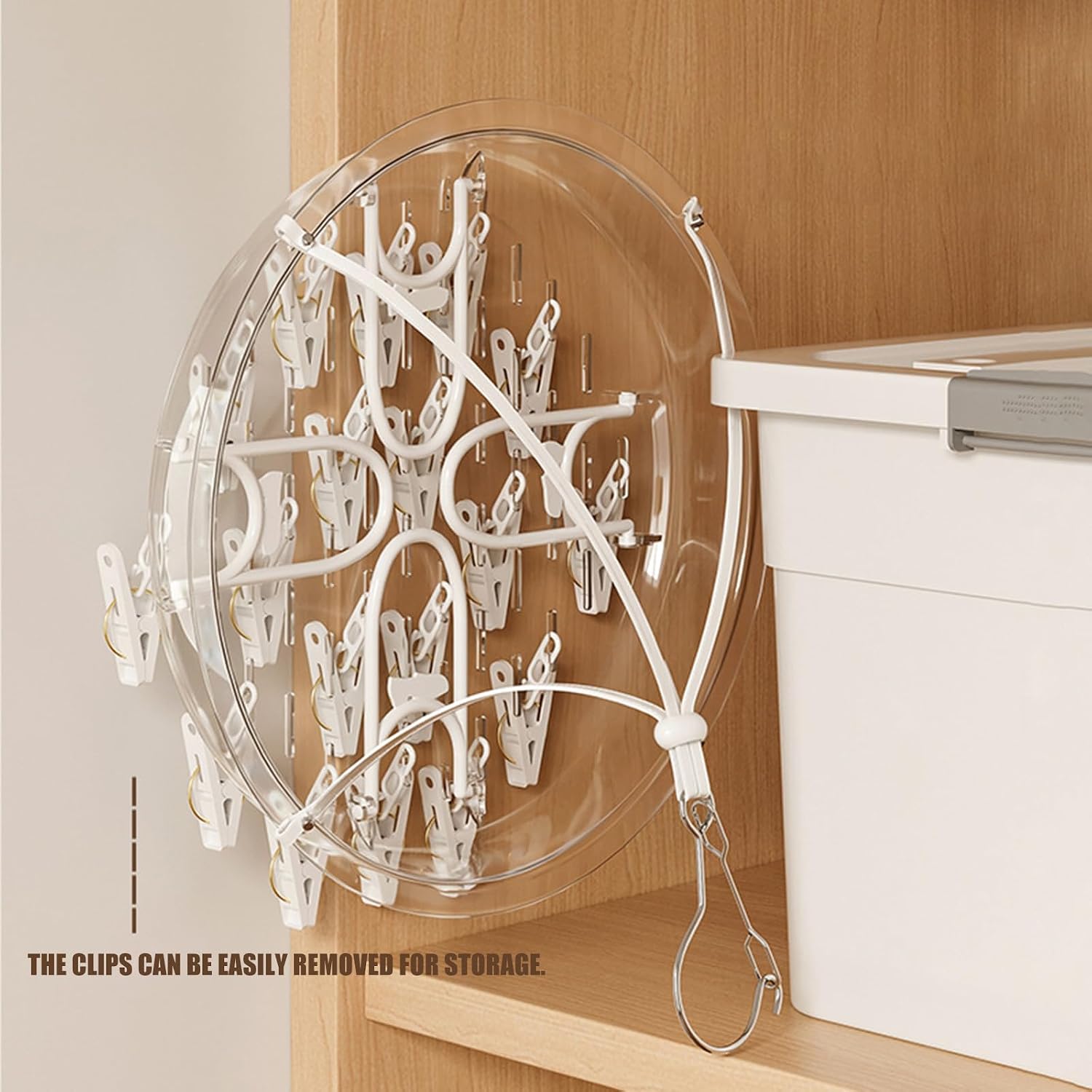 Multiple Clip Underwear Dryer with Reinforced Locking Systems for Socks and Bras with Strong Grip Underwear Clip