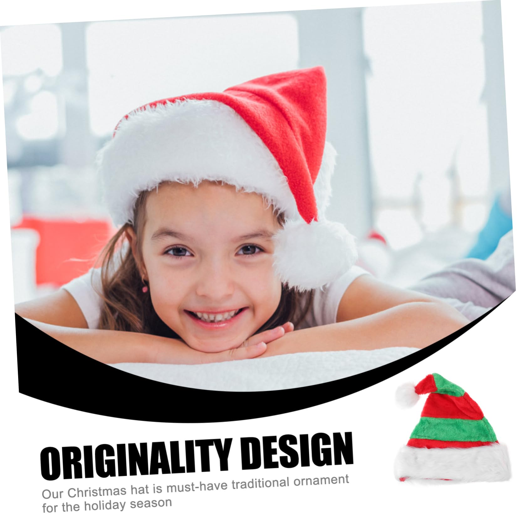 PRETYZOOM 4 Piezas Sombrero De Santa Claus Gorro De Fiesta De Navidad Delicados Sombreros Navideños Sombreros De Fiesta De Navidad Decoración De La Cabeza De Papá Noel Gorros Navideños Felpa