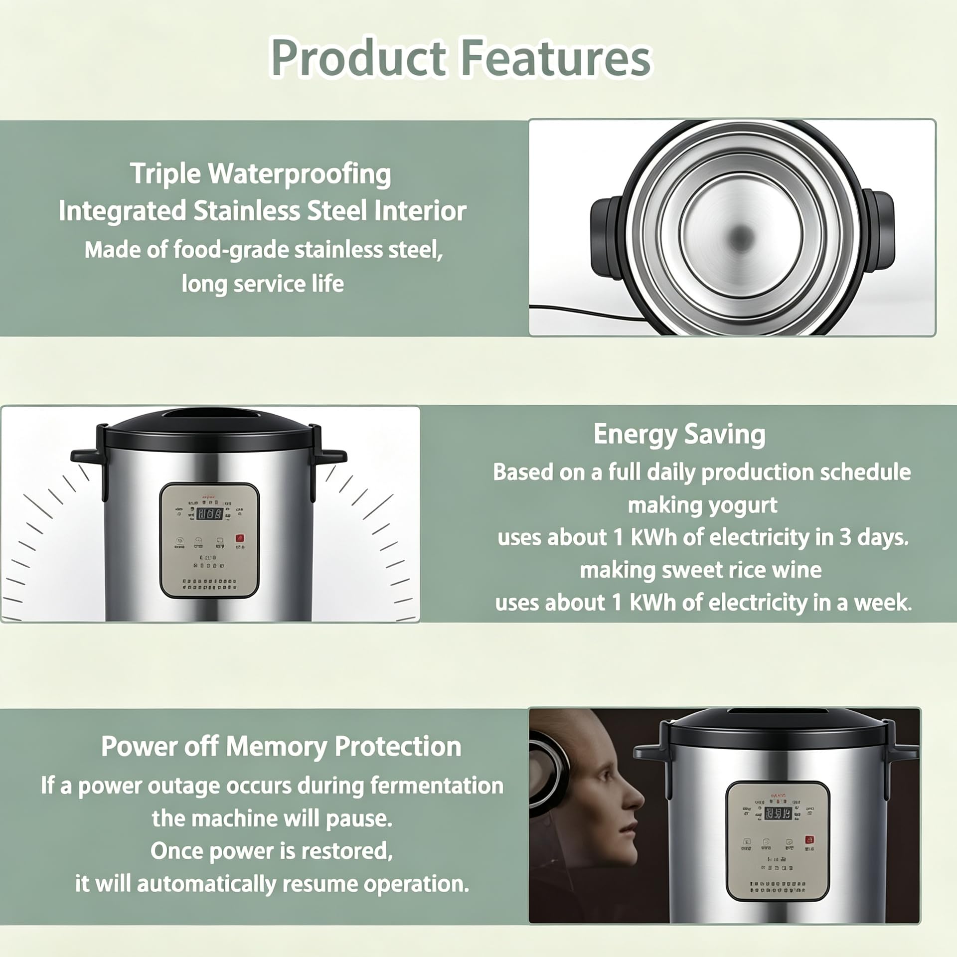 AVSMGP Máquina Automática para Hacer Yogur