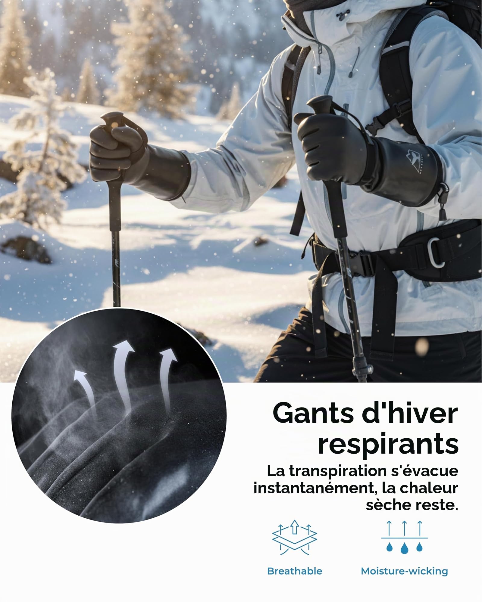 toolant Balaena Waterproof Winter Gloves Gants d'hiver Mixte