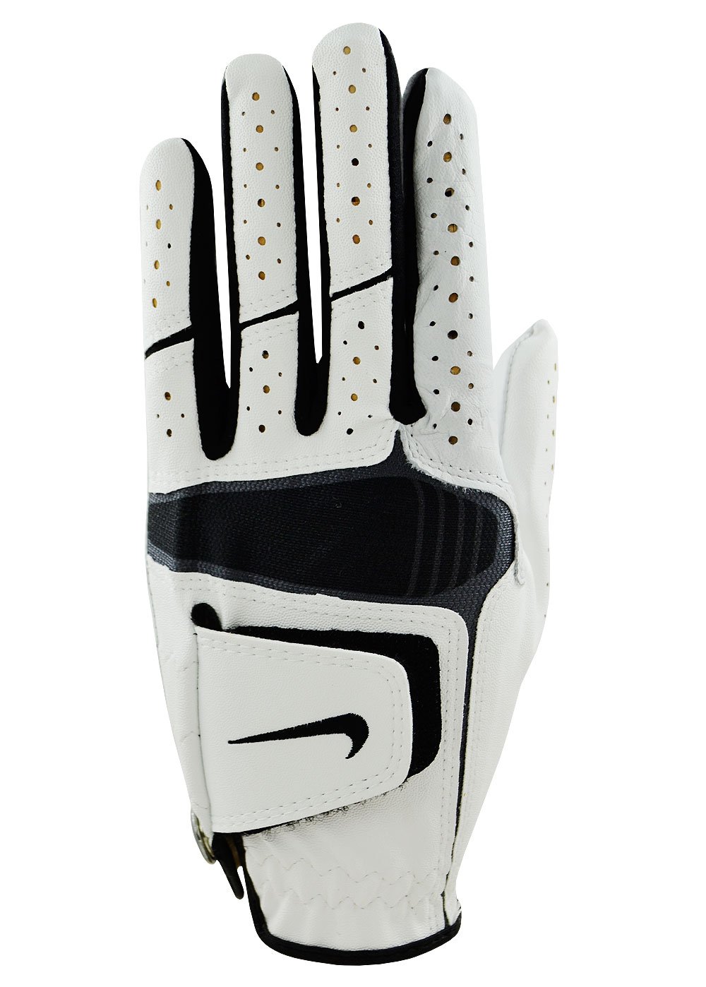 Nike Golf Tech Xtreme Iv Cadet - Guantes de golf para hombre, color negro con ribete blanco (mediano y grande)