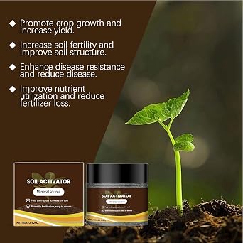 Soil Activator for Gardens | Multifunctional 60g Natural Nutrition - Professional Plant Fertilizer - for Plant Growth Germination, Courtyard Greenery Potted Flowers Vegetable Fruit