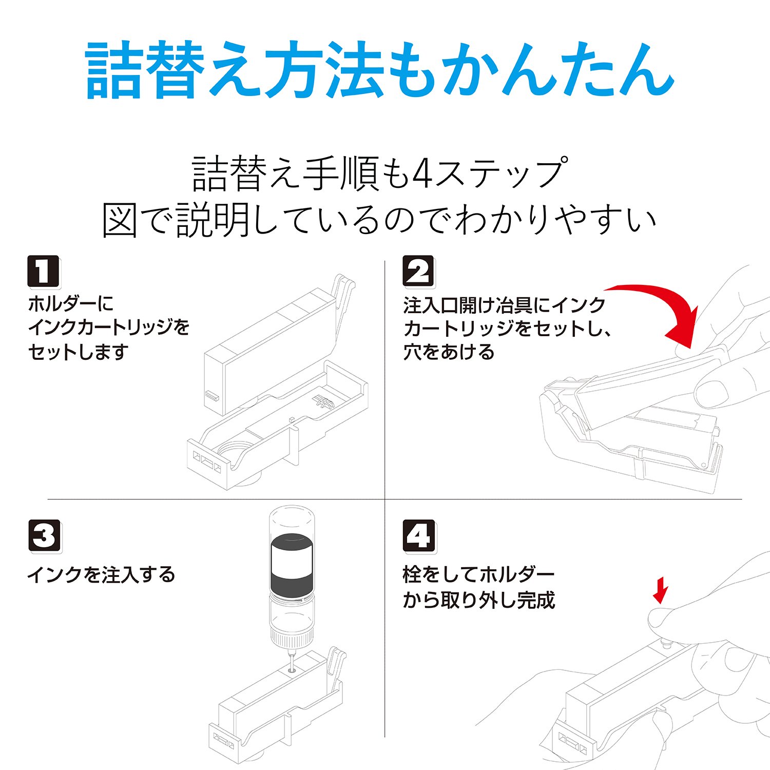 Amazon.co.jp: エレコム 詰め替え インク Canon キャノン BCI