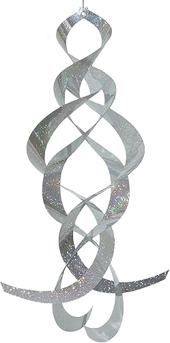 Miniatura 37 de In the Breeze Mylar Spinner Silver Sparkle Sparkle Sprite — 32 pulgadas de largo Sprite plateado brillante