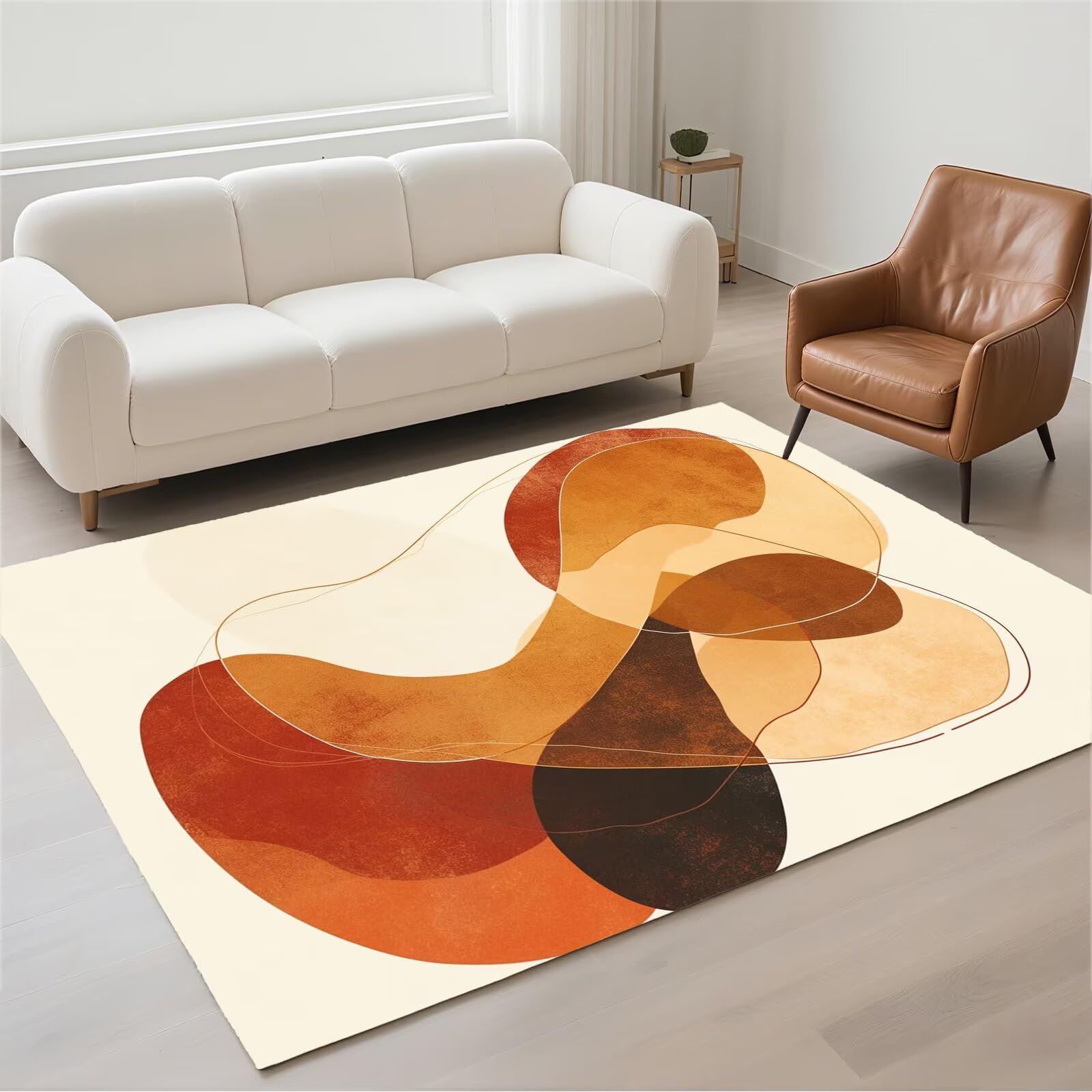 Tapis salon imperméable 60x90cm lavable et antidérapant Geometry