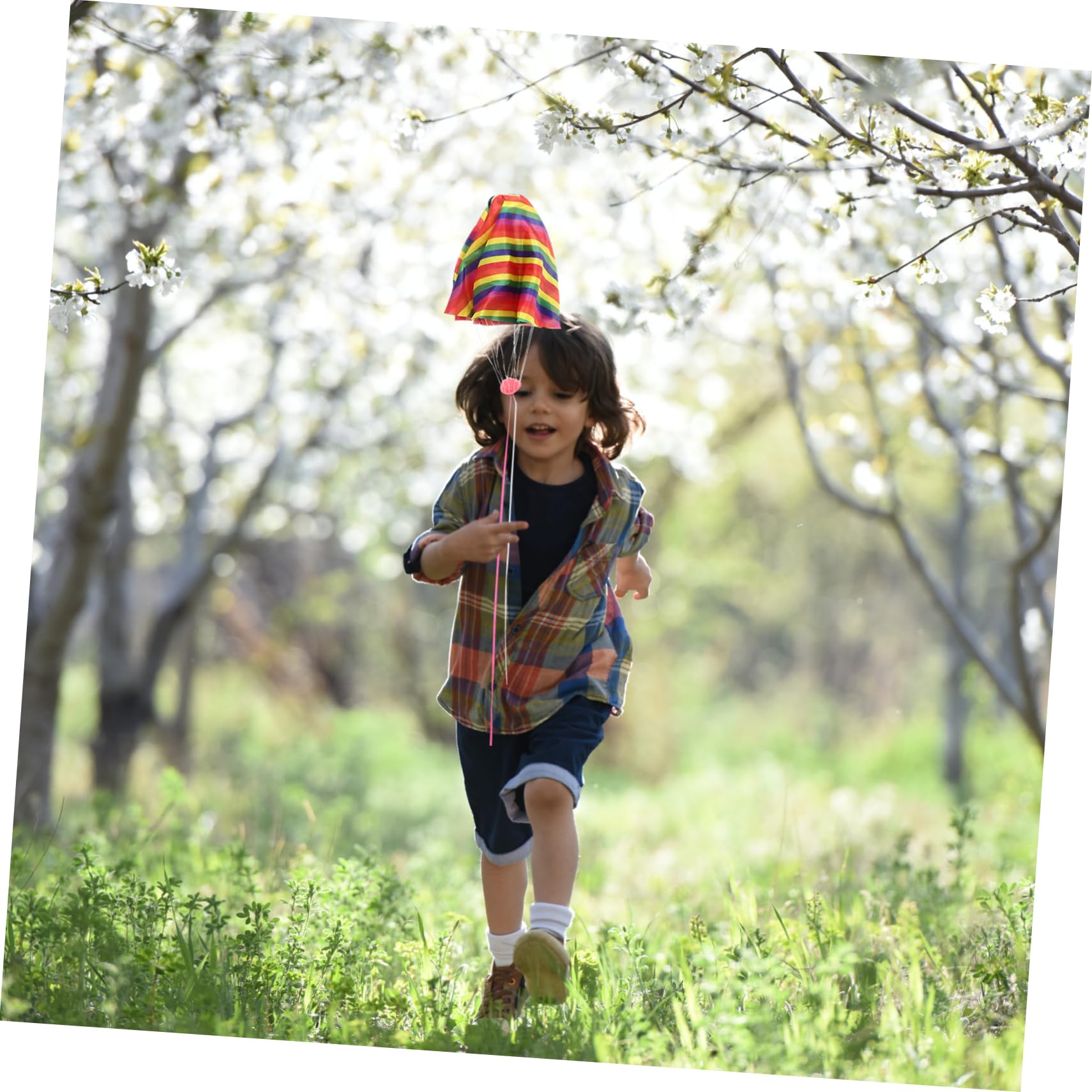 NAMOARLY 2pcs Toy Hand Throwing Outdoor Parachute Educational Plaything Throw Parachute Throwing Parachute Outdoor Throwing Parachute Plaything Props Child Rope Cloth Puzzle