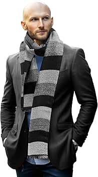 【Peter Do】Striped Scarf Black Peter Do】Striped Scarf Black