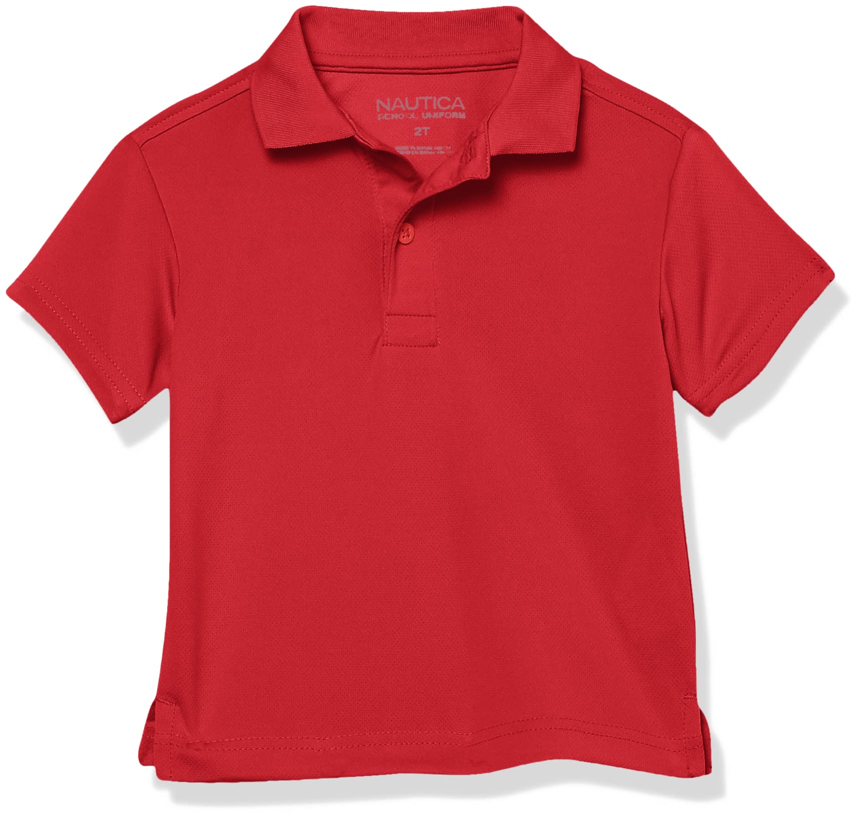 Nautica School Uniform Short Sleeve Polo Shirt, Button Closure, Comfortable & Soft Pique Fabric Polo Bambini e Ragazzi