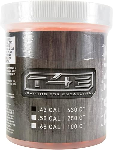 Miniatura 6 de Umarex T4E - Bolas de pintura prémium para pistolas de paintball, naranja, calibre 43, 430 unidades