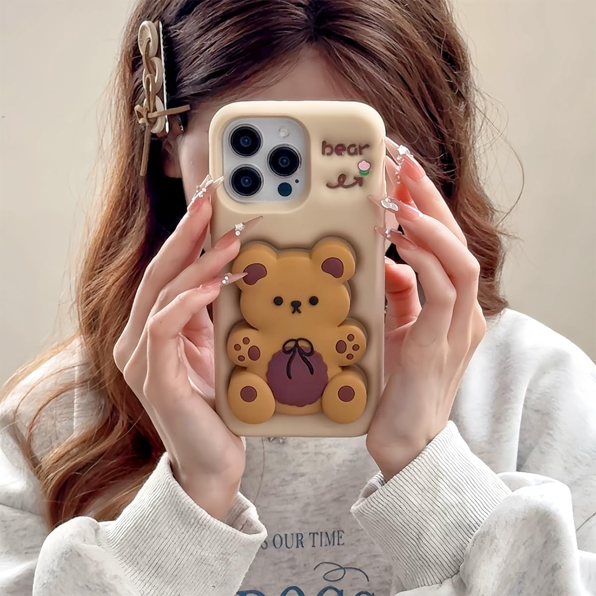 Amazon.co.jp: Yatchen iPhone用カワイイフォンケース、キーチェーン 