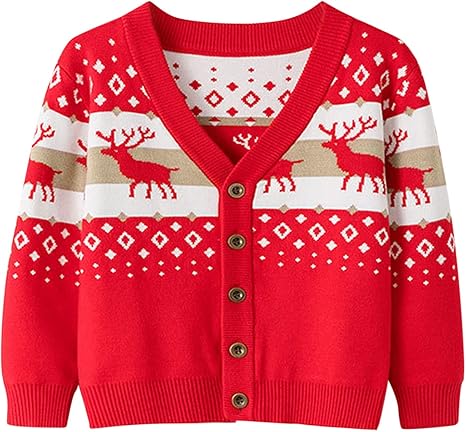Clode Girls,Clothing,Activewear,Shirts & Tees Baby Girls Christmas Sweater Toddler Boys Girls Christmas Cartoon Warm Knitted Sweater Long Sleeve Xmas Tops Knitwear Cardigan Coat Classic Basic Clothes