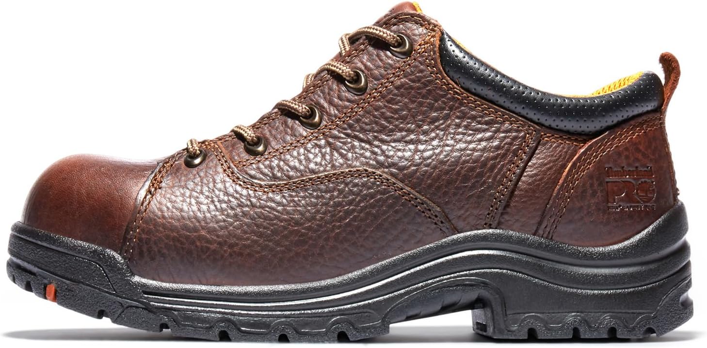 Timberland PRO Women's TiTAN Oxford Alloy Safety Toe Industrial Work Shoe, Brown-2024 NEW, 7M - Image 4