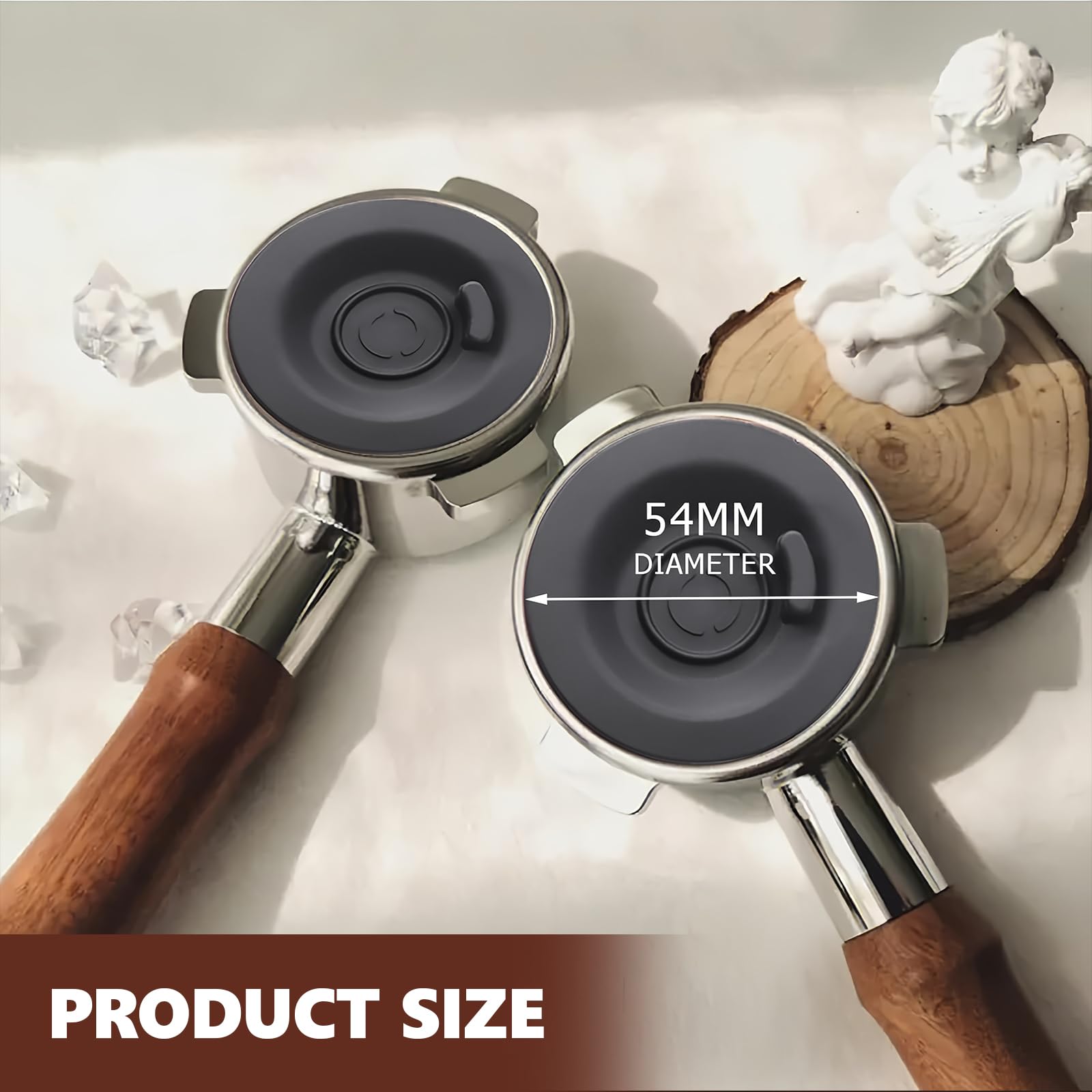 2 Piezas Pastillas de Limpieza, 54 mm Breville & Sage Pastillas De Limpieza De Máquinas, Accesorios de Silicona Elástica para Breville para La Mayoría de Máquinas de Espresso (Gris)