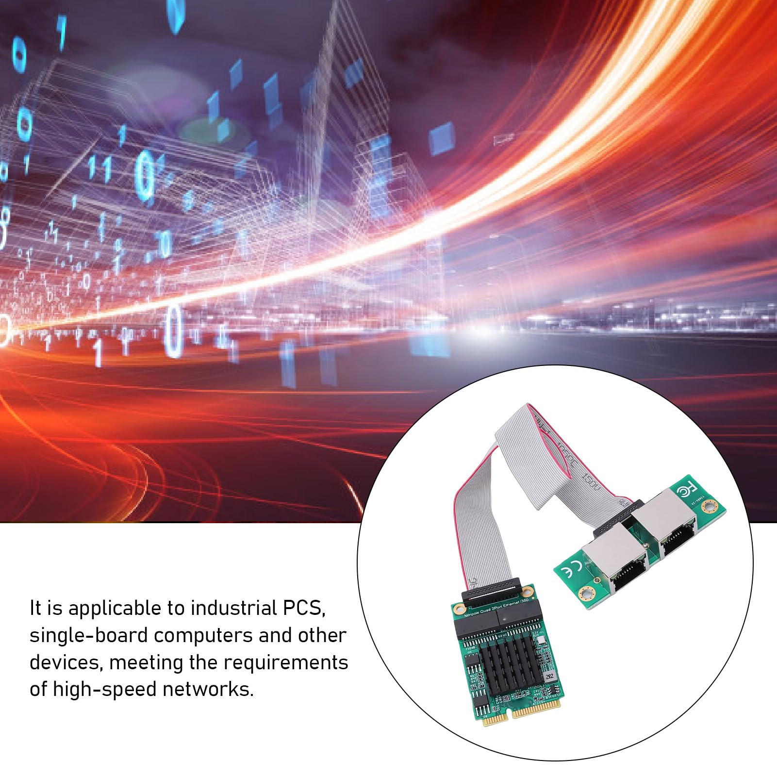 Adattatore RJ45 Mini PCIe Gigabit Ethernet a Doppia Porta per PC Industriale, Controller I350 della Scheda di Rete per Computer Desktop