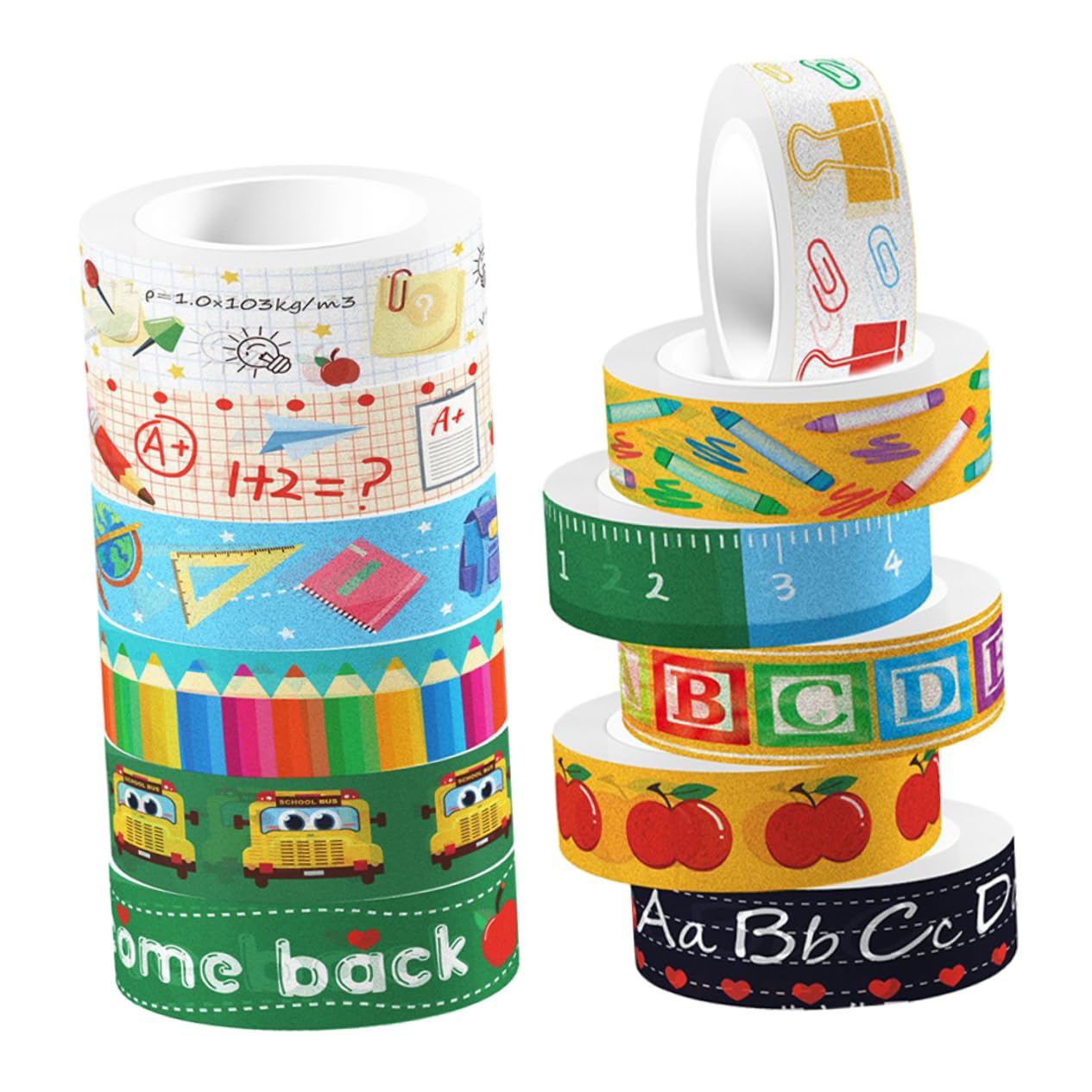 DOITOOL 5 Set Nastro Washi Adesivo Trasparente Per Scrapbooking Da Tapes Decorativi Per Fai Da Te Per Progetti Creativi E Decorazioni Senza Residui Colla 12 *5