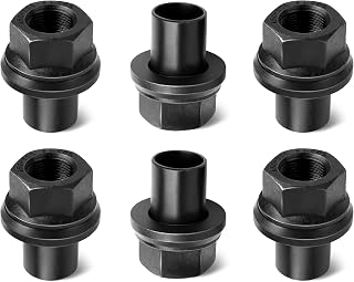 Camotokiit 6PCS M22x1.5 Two-Piece 28mm Sleeve Flange Wheel Nuts 33mm Hex for Semi Truck Unimount Hubs