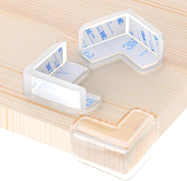 Wemk Corner Protector, 12 Pack Corner Guards, Large Size, Strong Adhesion, Keep Baby Safe, Furniture & Sharp Corners Baby Proofing