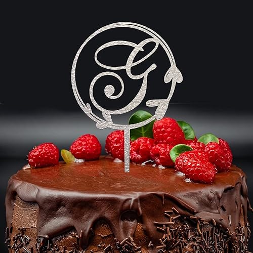 Decoración personalizada para tarta de boda, nombre con inicial, apellido, decoración para tartas de boda, decoración para tartas con inicial