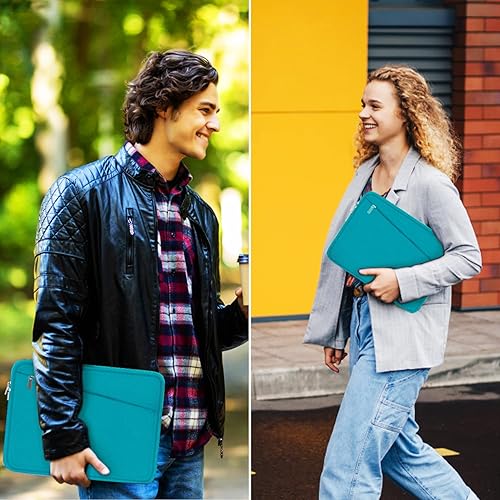 Miniatura 7 de Funda para laptop de 15.6 pulgadas, bolsa de transporte duradera para computadora, funda protectora con bolsillo frontal, funda delgada para laptop