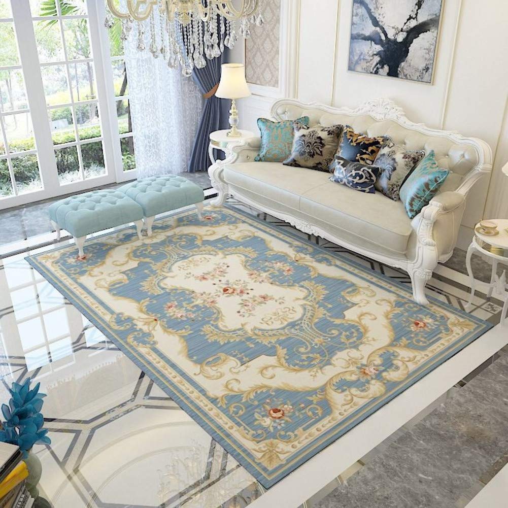 Tapis traditionnel floral vintage grand format rétro européen motif cachemire pour grand salon