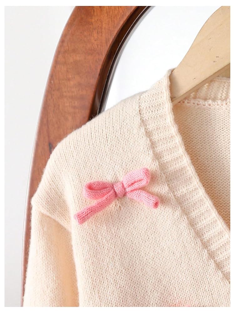 Amazon.com: SHENHE Girl's Bow Button Down Knitted Cardigan V