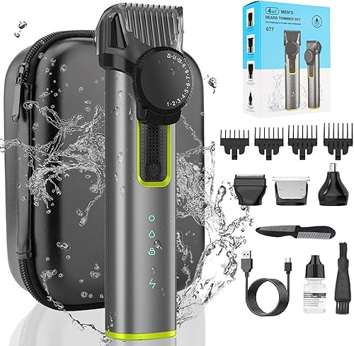 Miniatura 3 de Bomxin Cortadora de pelo para hombre, cortadora de pelo de nariz con hoja en T, afeitadoras de papel de aluminio para hombres, kit de peluquería