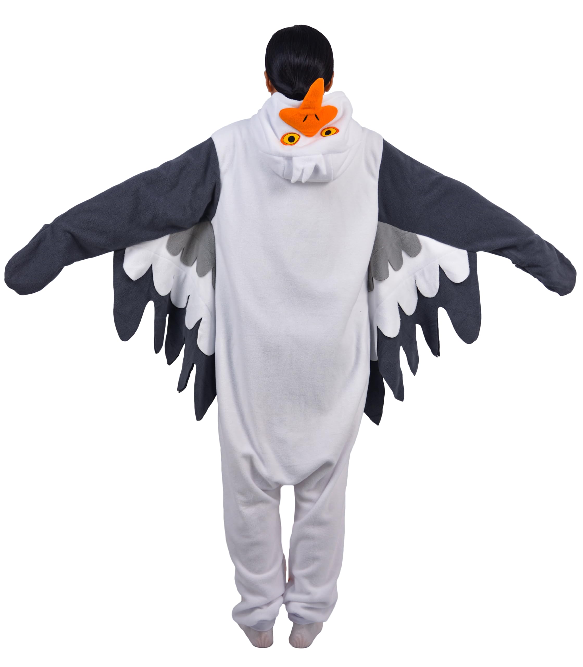 Onesie Costume Relaxo Combinaison Mouette Adulte Pyjama Femme Homme Kostum Animal Seagull Pyjama Noël Carnaval Halloween