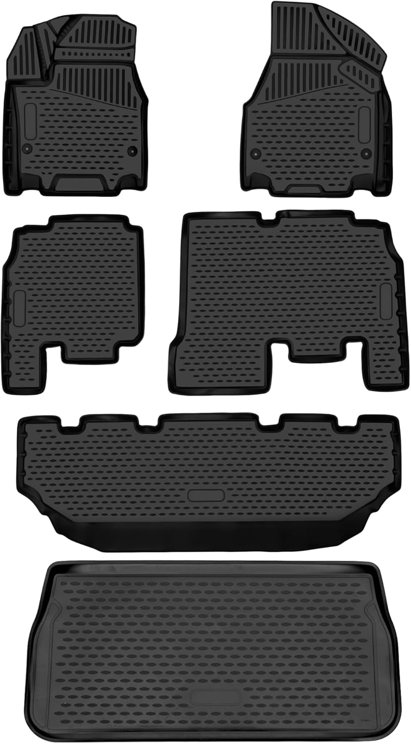 Fits 20172024 Chrysler Pacifica Floor mats 7 or 8 Passenger Model (No Hybrid Models
