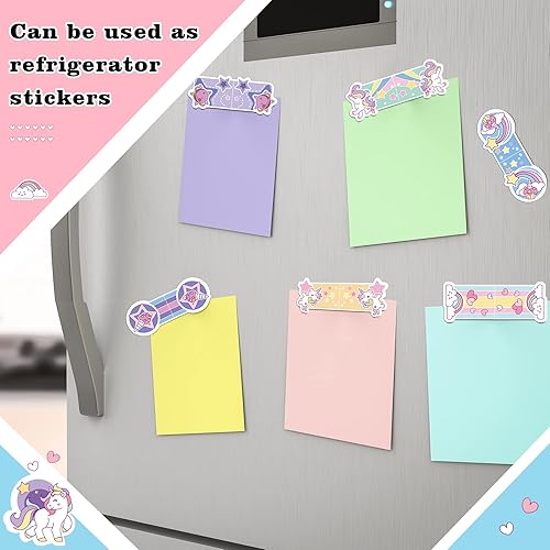 Miniatura 5 de Containlol 40 marcapáginas magnéticas de unicornio de regalo de regreso a clases, bonitos clips de página, marcadores de página a granel para aula,