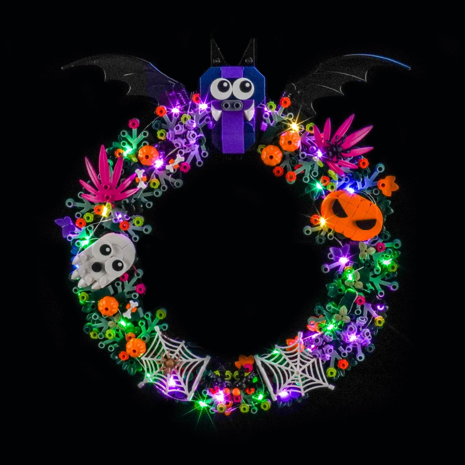 BrickBling LED Light Kit Compatible with Lego Halloween Wreath, Decorative Lighting Compatible with Lego 40825 (Excluding Model)