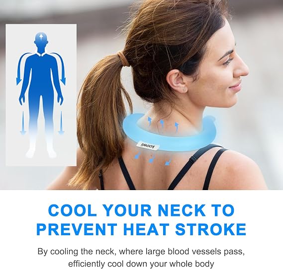 2-Pack Reusable Neck Cooling Tubes with Insulated Carry Bag