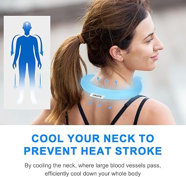 2-Pack Reusable Neck Cooling Tubes with Insulated Carry Bag