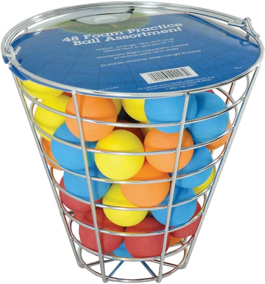IntechRange Bucket with 48 Multi-Color Foam Golf Balls