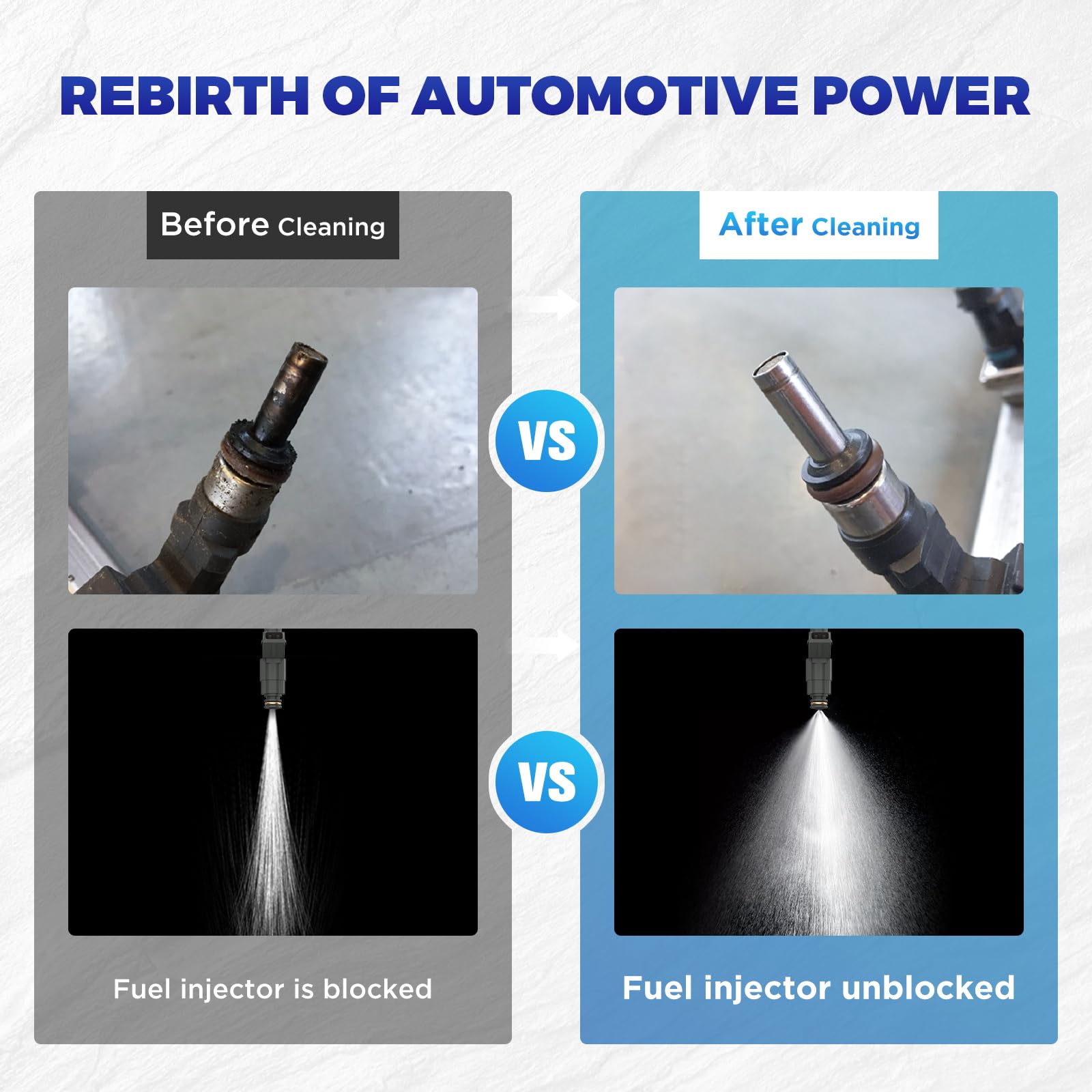 MR CARTOOL Środek do czyszczenia i testera fal ultradźwiękowych z 4 cylindrami do wtryskiwacza GDI EFI FSI, środek do czyszczenia wtryskiwaczy paliwa, tester do pojazdów, motocykli, narzędzi do