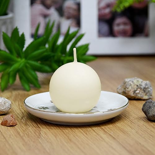 Miniatura 3 de CBZ-004 - Velas de bola de 12 piezas, 2 pulgadas, marfil, número