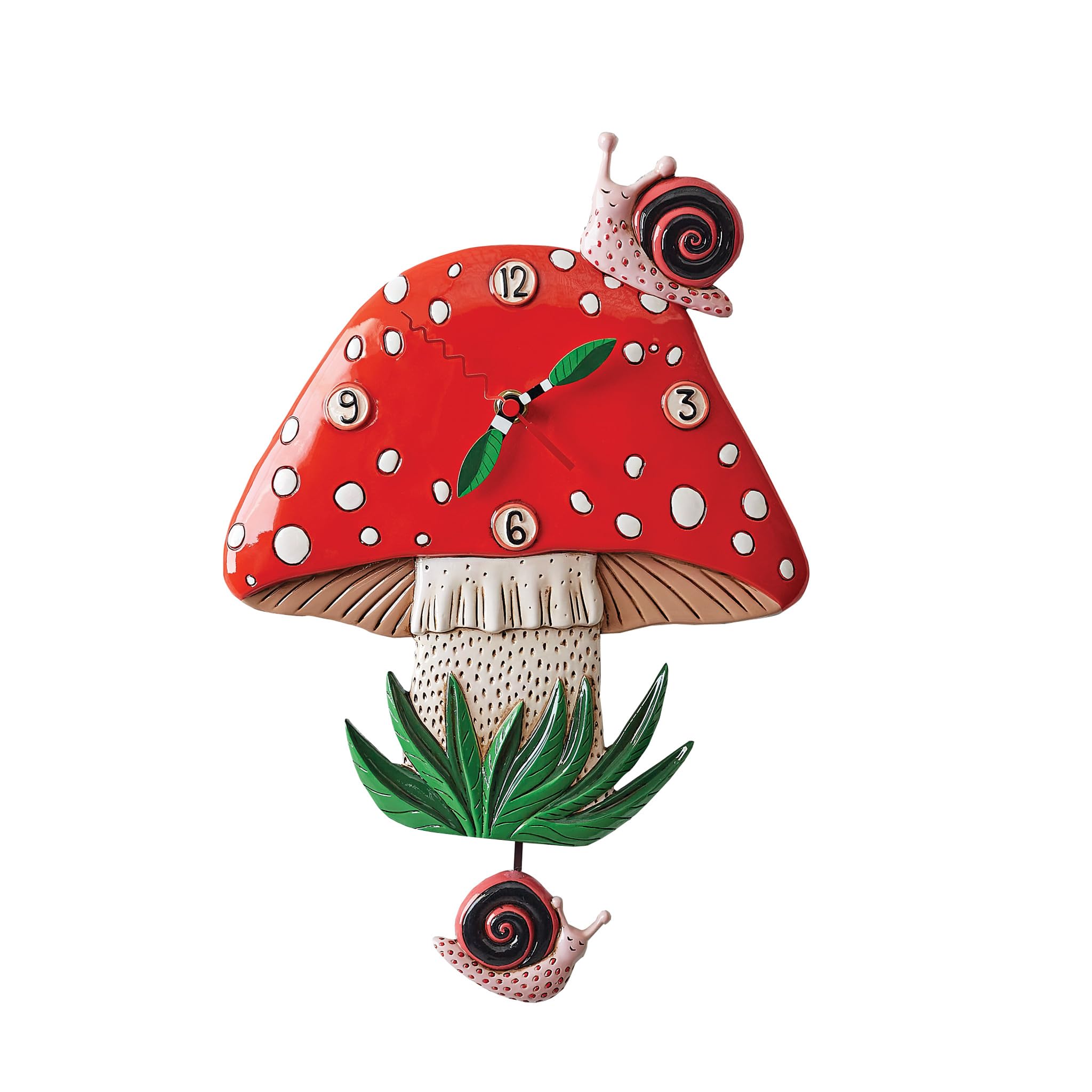 Horloge murale pendule champignons pour égayer un mur vide