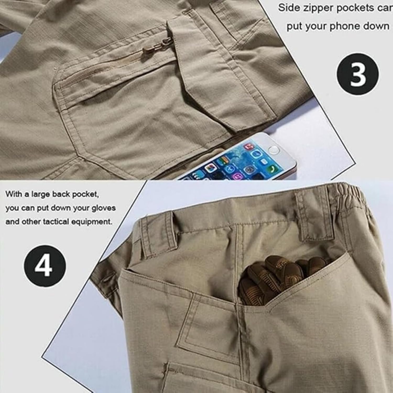 LesSpartan Tactical Pants, Le Spartan Motorcycle Pants, Durable Ripstop, Lightweight Quick-Drying, Hiking & Outdoor Black-a XX-Large image 5 of 6 B0FFG4B7L5