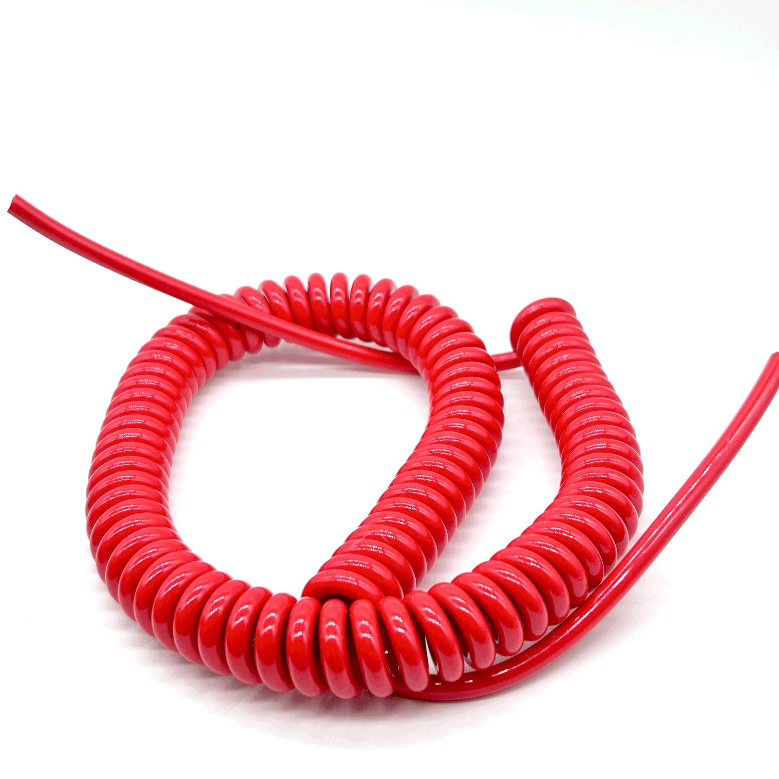 PULaif Spring Spiral Cable, Spiral Cord 2 Core Pure Copper Retractable Electrical Wire Stretch 6 Meters Multiple Sizes(5AWG 16mm2)