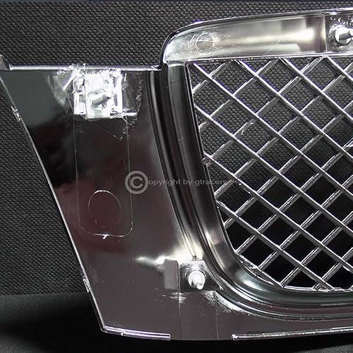 Miniatura 9 de Cubierta de parrilla delantera 2000-2005 compatible con todos los modelos Cadillac Deville | Acabado cromado de lujo estilo malla deportiva estilo