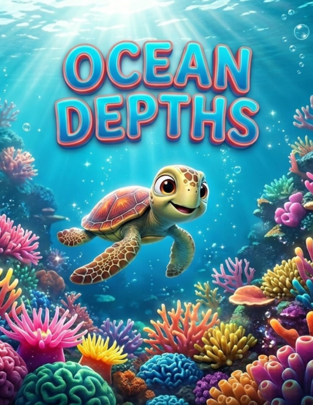 DANTEM Explorers Volume 3: Ocean Depths (Bubbles the Sea Turtle): Phonics Activity Book for Kids Ages 4-6: Word Tracing, Coloring and Puzzles