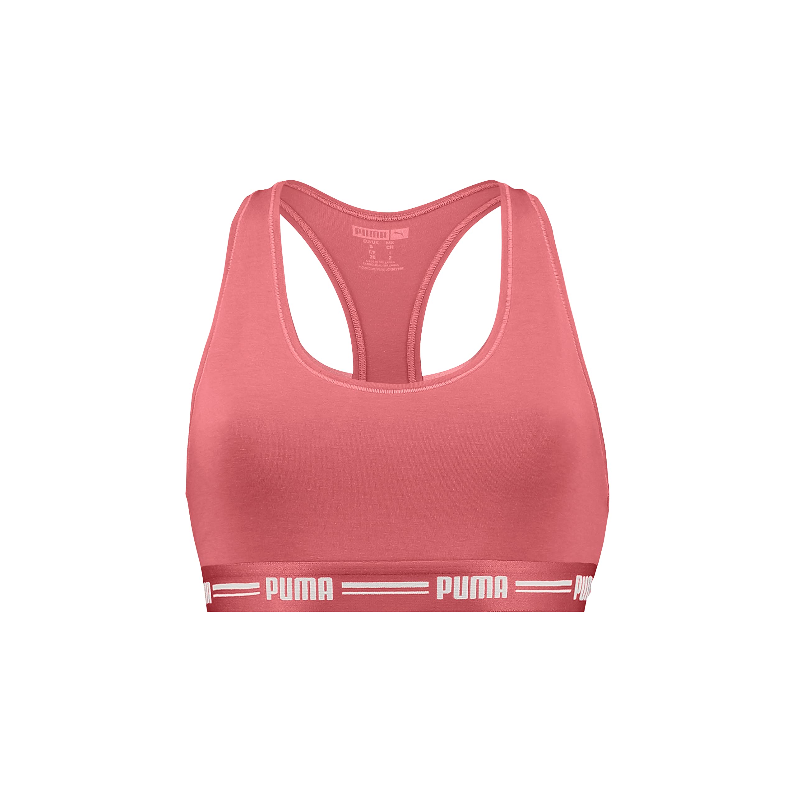 PUMA Women's Iconic Racer Back Top Sports Bra, Heartfelt, XS