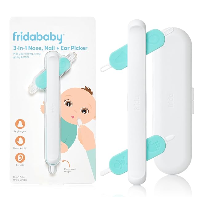 Frida Baby 3-in-1 Nose Nail Ear Picker by Frida Baby the Makers of NoseFrida the SnotSucker Safely Clean