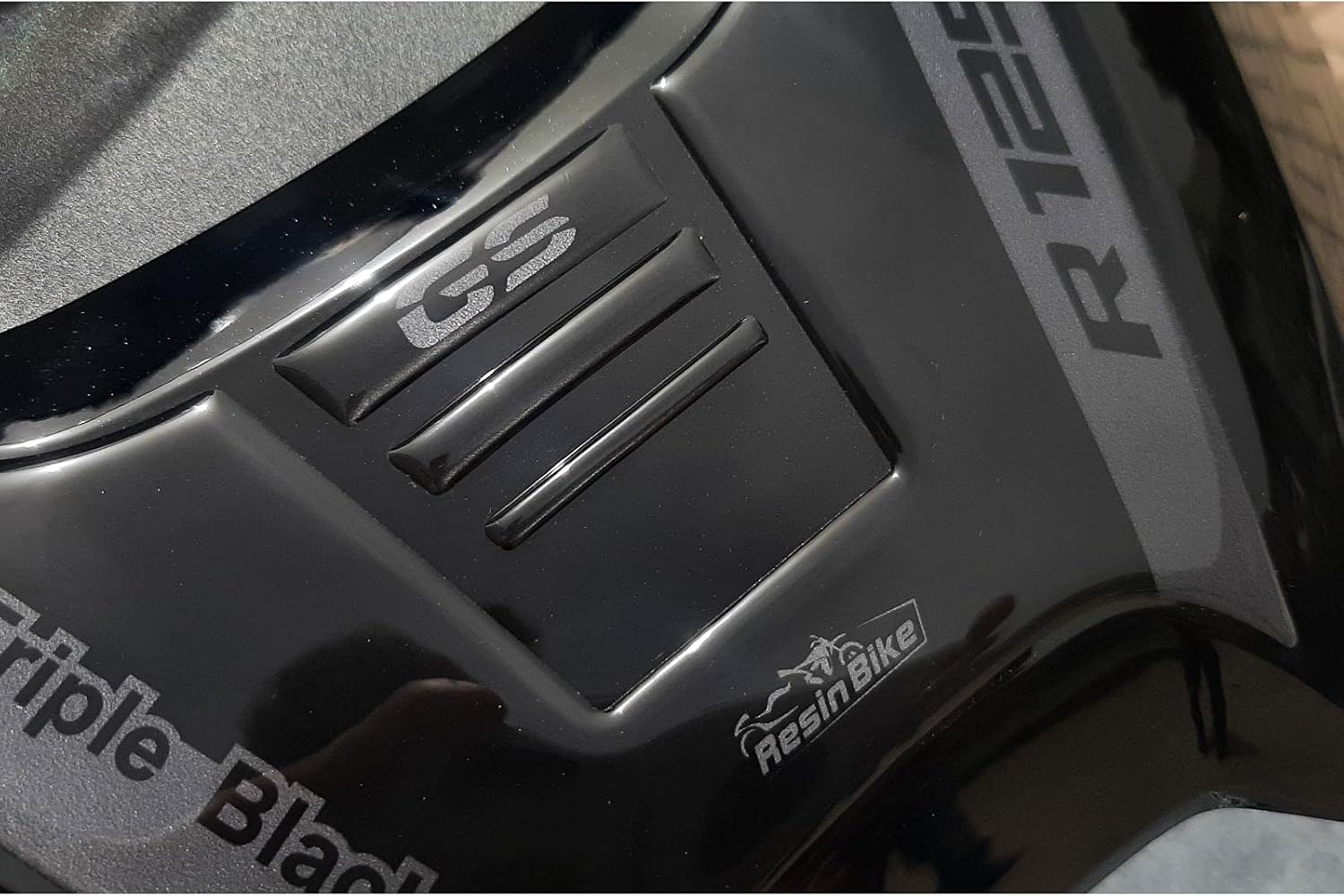 Resin Bike Motorcycle 3D Stickers Compatible with BMW R 1250 GS Triple Black 2021-2024. Front Toe Cap Protection from Bumps and Scratches. GS 1250 3D Resin Stickers - Made in Italy