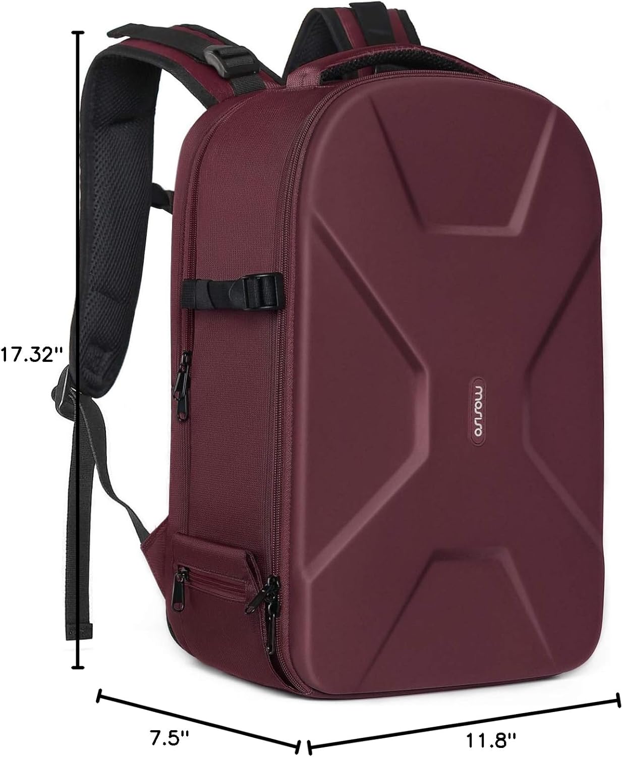 MOSISO Camera Backpack, DSLR/SLR/Mirrorless Photography Camera Bag 15-16 inch Waterproof Hardshell Case with Tripod Holder&Laptop Compartment Compatible with Canon/Nikon/Sony, Wine Red - Image 9