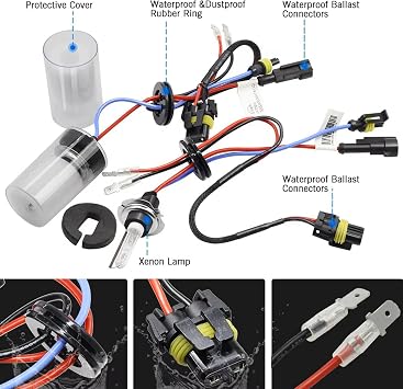 1Pair 35W 6000K H7 HID Xenon Headlight Replacement Bulbs