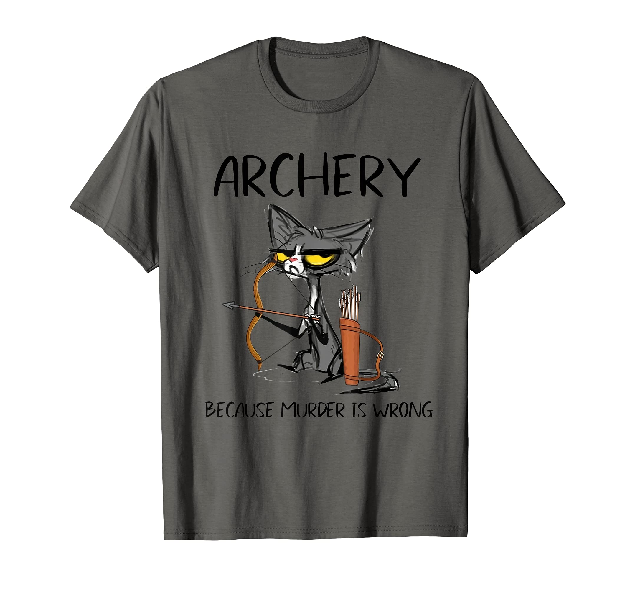 Black Cat Archery Because Murder Is WrongT-Shirt